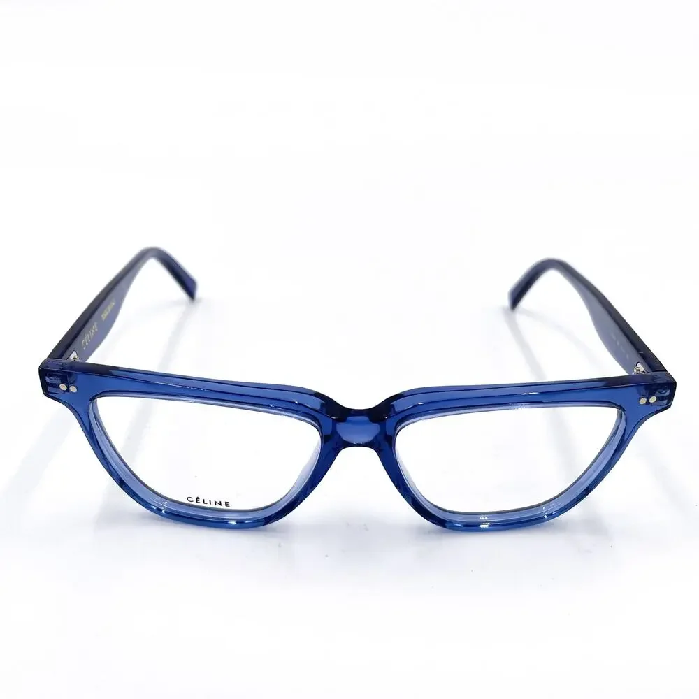 Celine Eyeglasses Blue Crystal Frames‎ Full Rim Square Optical CL50009I